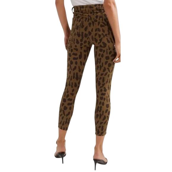 L'AGENCE NWT Margot High Rise Skinny Cropped Jeans Leopard Print Size 25 - Picture 2 of 11